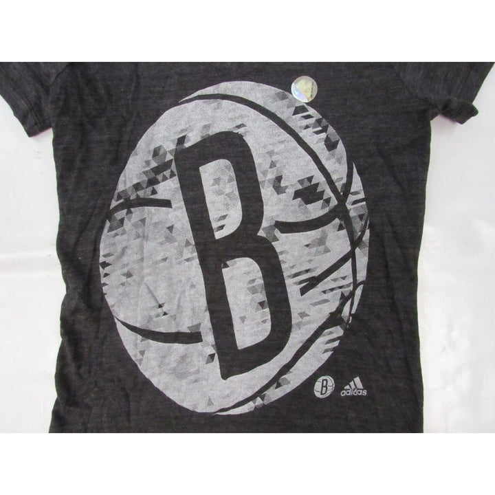 Brooklyn Nets Womens Size S Small Charcoal Gray Adidas Shirt Image 3