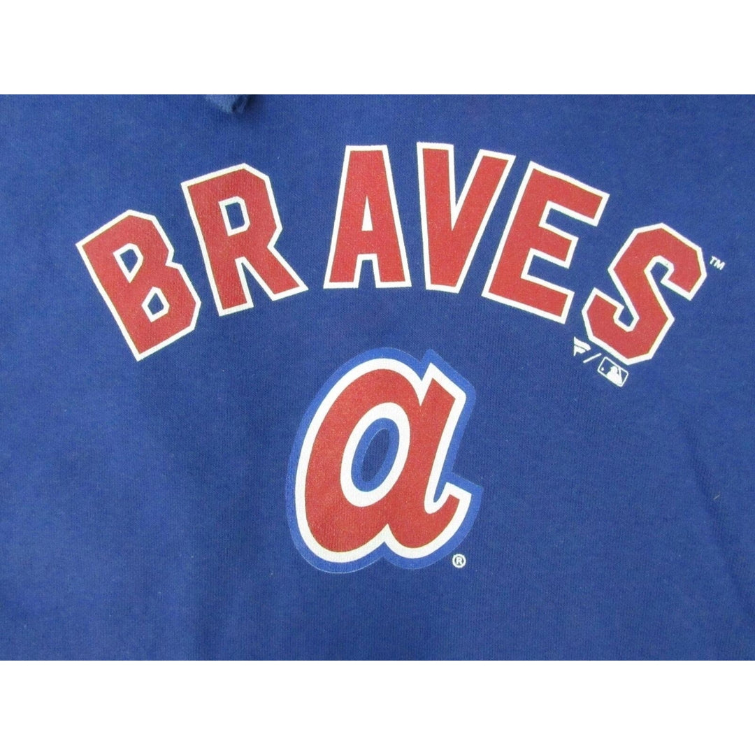 Atlanta Braves 8 Eddie Rosario Mens Size XL XLarge Blue Hoodie Image 3