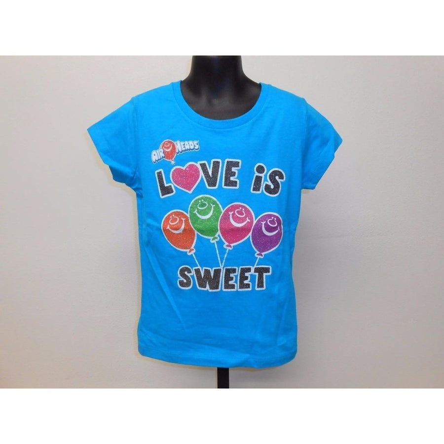 AIR HEADS "LOVE IS SWEET" CANDY GRAPHIC TEE YOUTH GIRLS SIZE 5 T-SHIRT 67HK Image 1