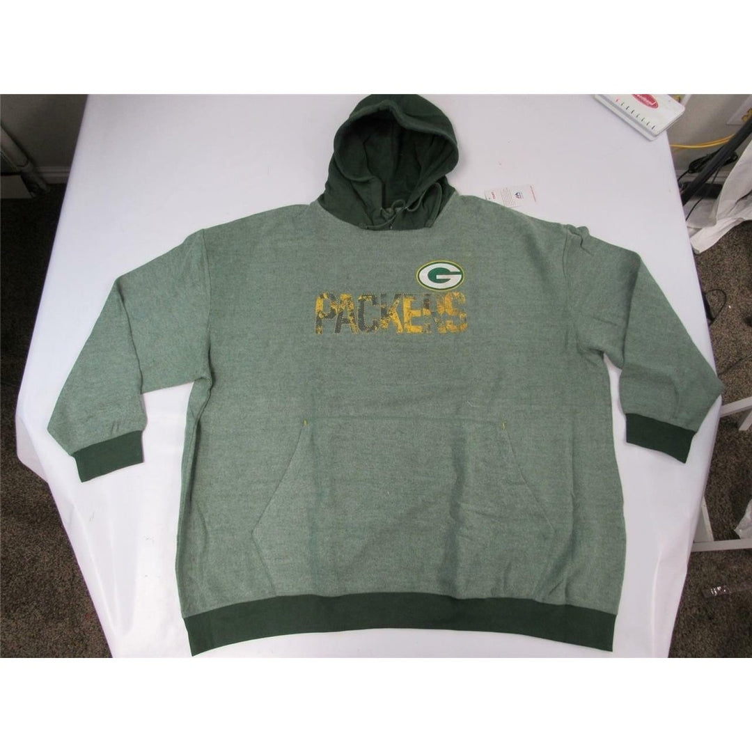 Green Bay Packers Mens Size 5XL Green Soft Fleece Majestic Hoodie Image 3