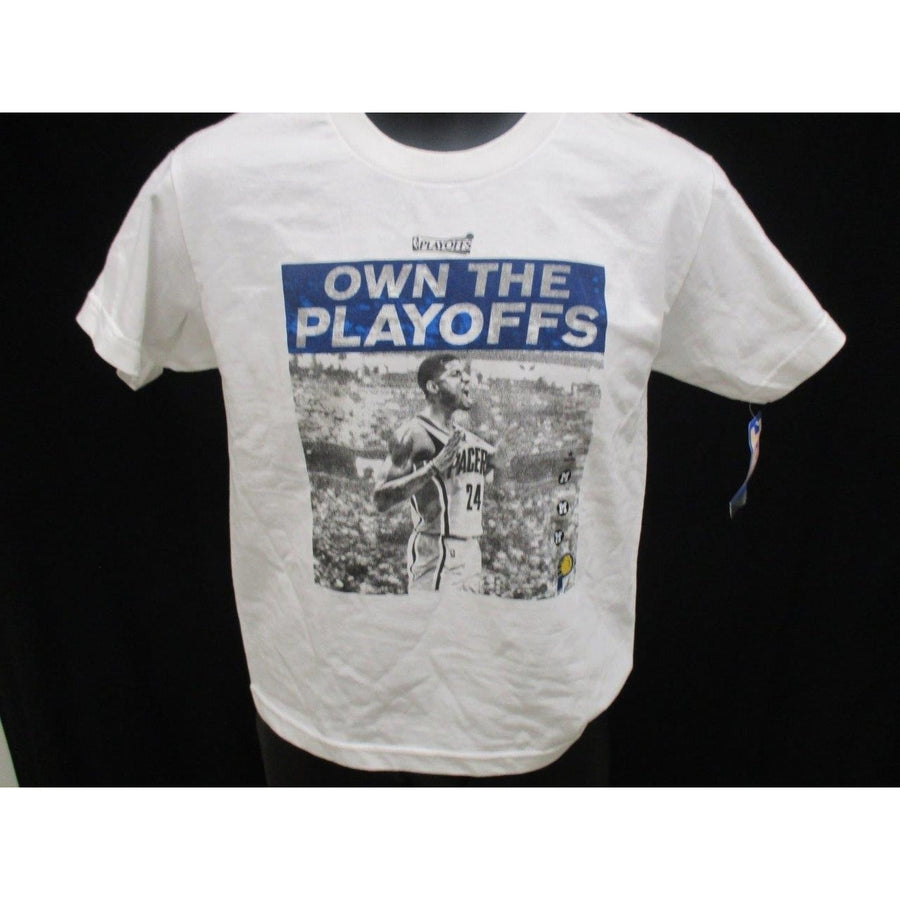 Indiana Pacers Adult Mens Size M Medium Majestic White Shirt MSRP 20 Image 1