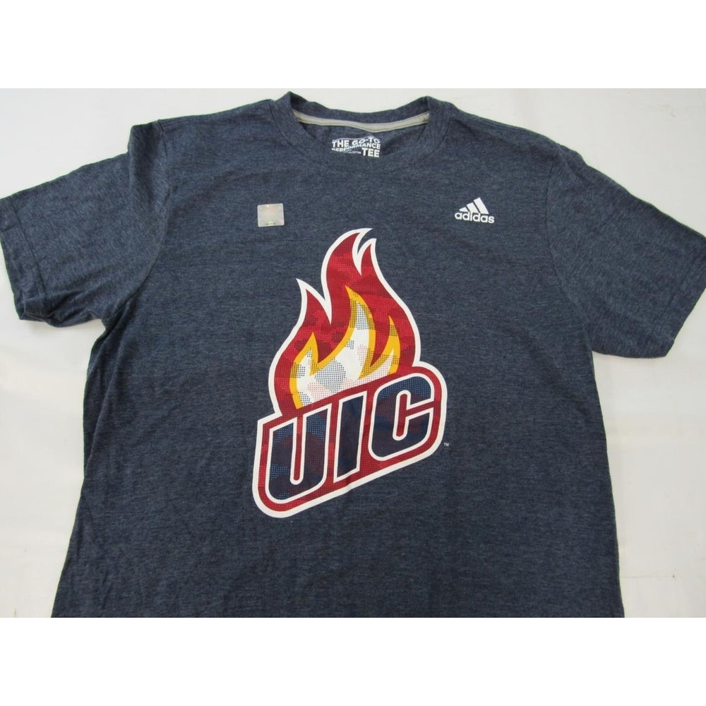 UIC Basketball MENS Size S Small Adidas Blue Shirt Image 2