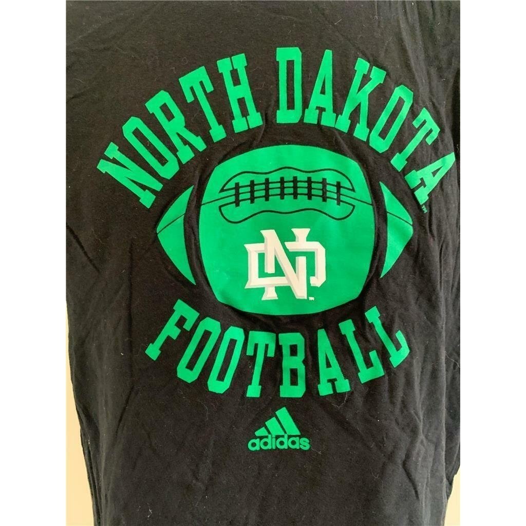 North Dakota Fighting Hawk Youth Size L Large Black Adidas Shirt Image 2