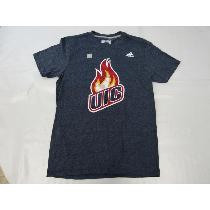 UIC Basketball MENS Size S Small Adidas Blue Shirt Image 4