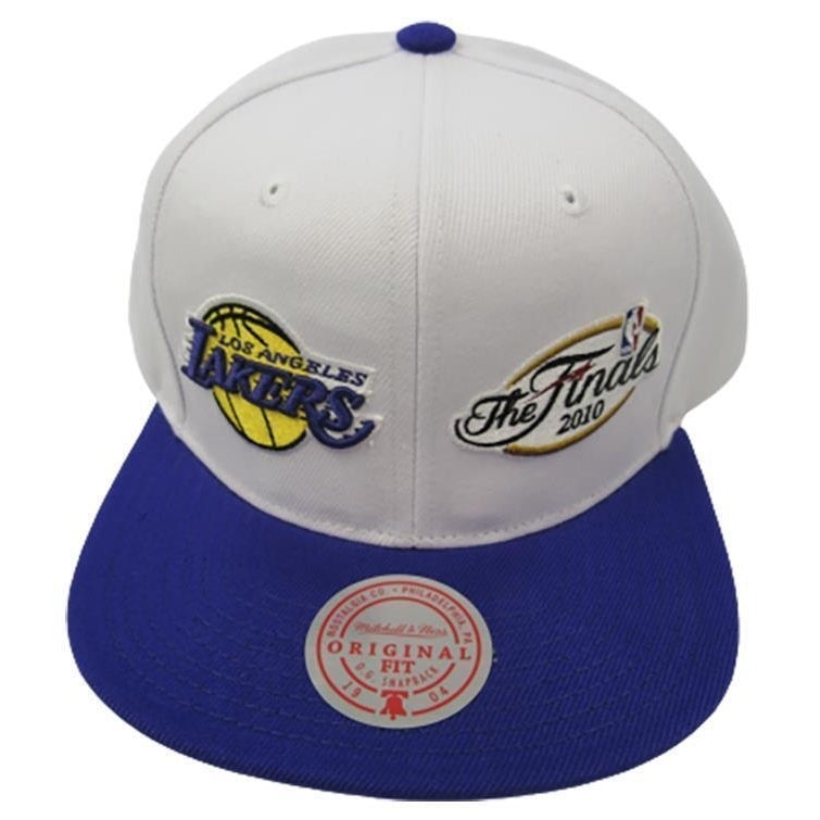 2010 NBA Finals Los Angeles Lakers Mens Mitchell and Ness Flatbrim Snapback Hat Image 1