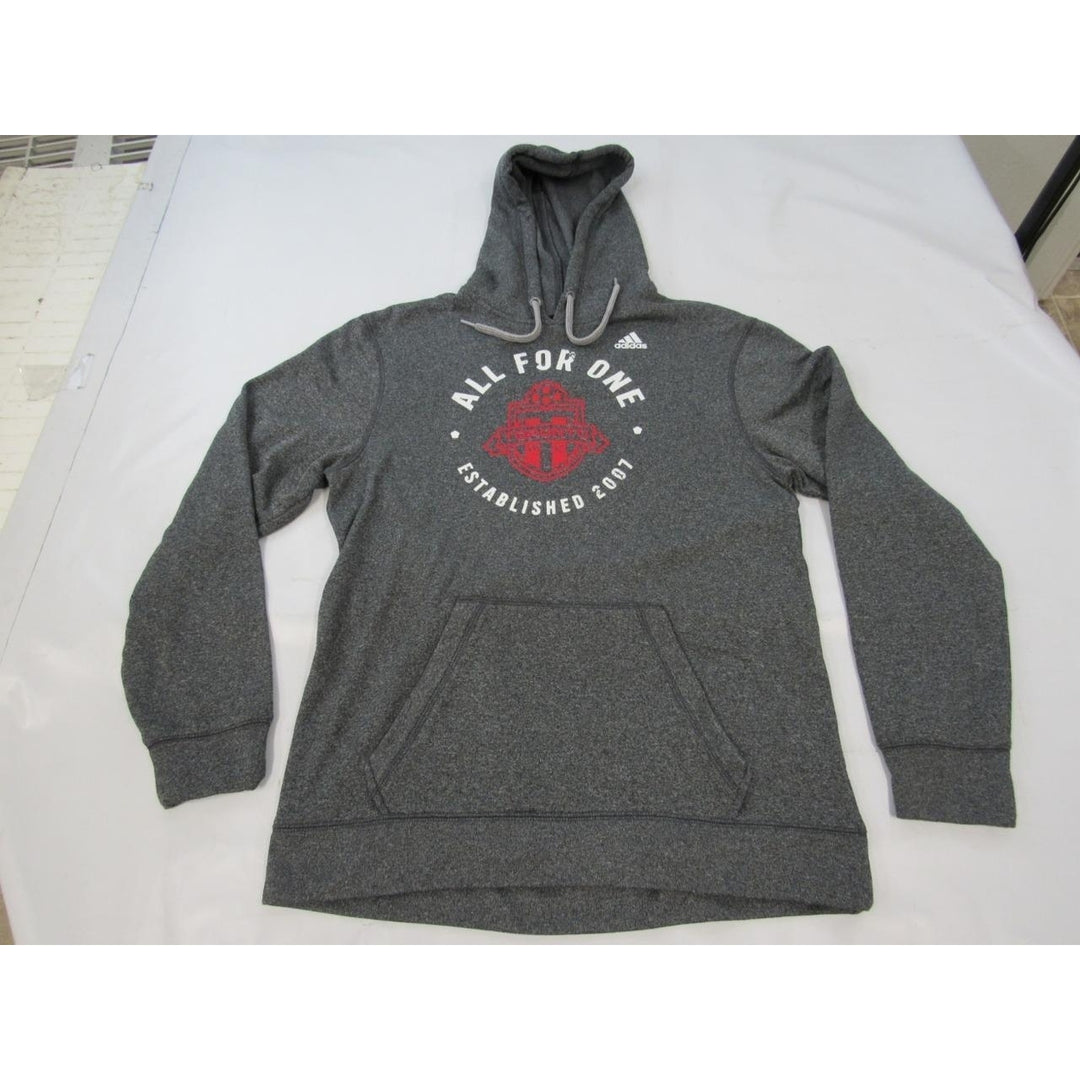 Toronto FC All For One Mens Size S Adidas Gray Lightweight Climawarm Hoodie Image 1