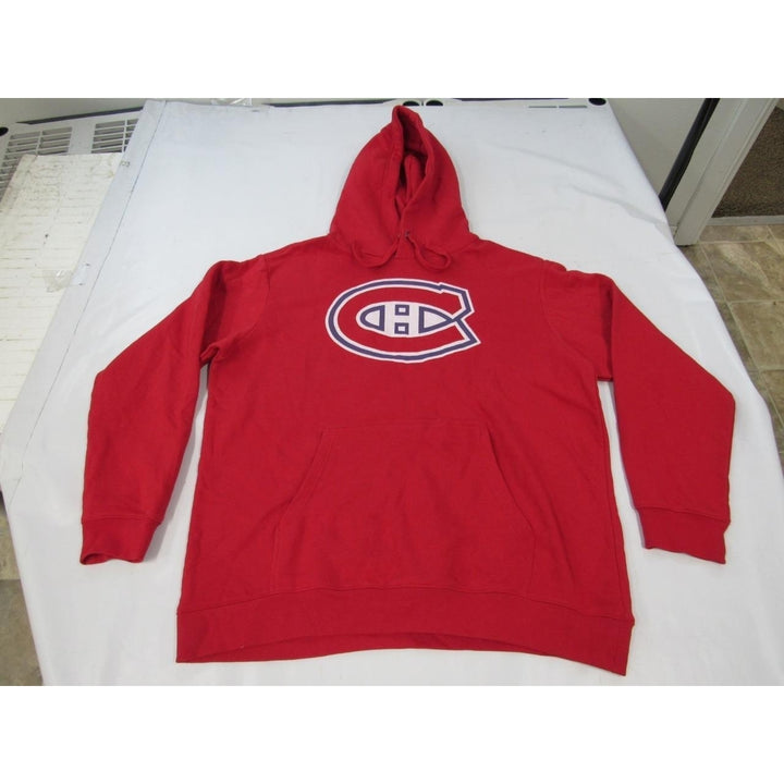 Montreal Canadiens 92 Jonathan Drouin Mens Size XL XLarge Red Hoodie Image 1