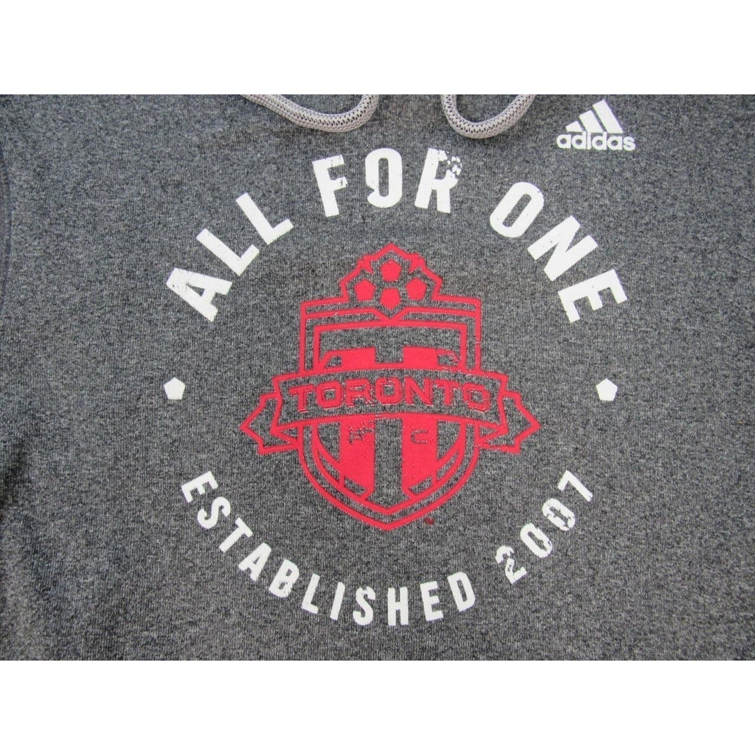 Toronto FC All For One Mens Size S Adidas Gray Lightweight Climawarm Hoodie Image 3