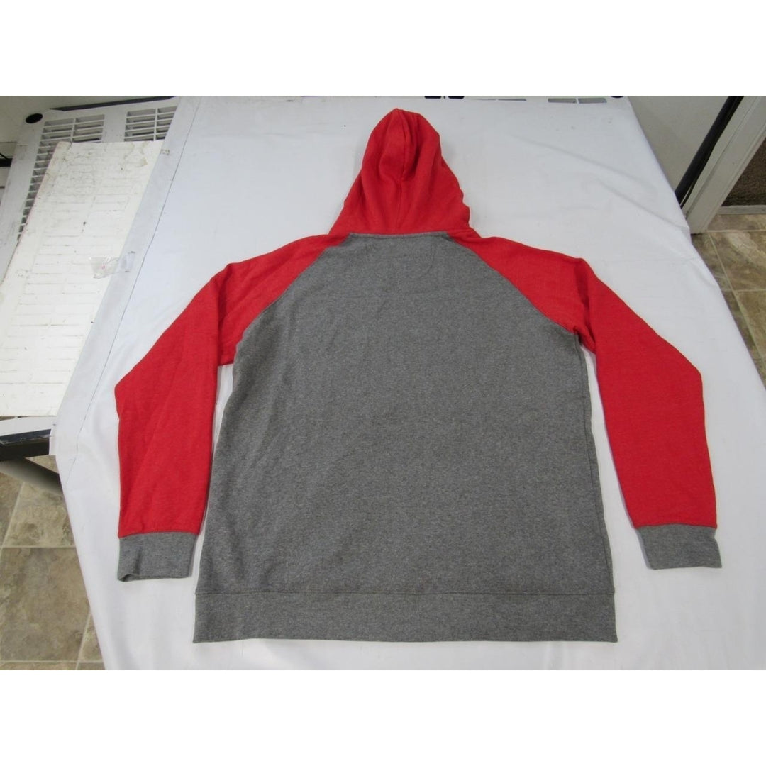 Calgary Flames Mens Size XL XLarge Gray Red Hoodie Image 2