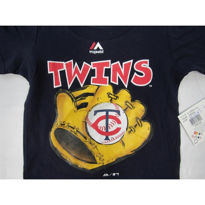 Minnesota Twins Child Size 2T Navy Blue Majestic Shirt 16 Image 3