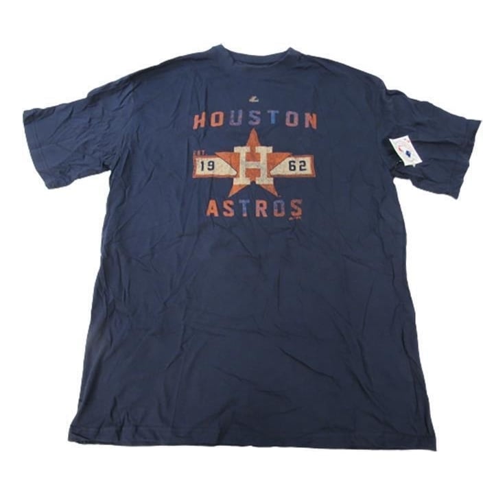 Houston Astros Mens Size 2XL-Tall Blue Majestic Shirt Image 1