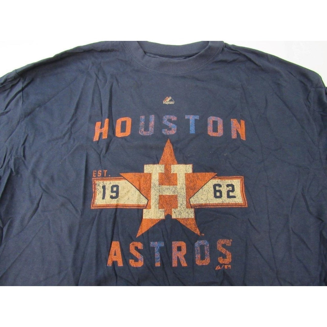 Houston Astros Mens Size 2XL-Tall Blue Majestic Shirt Image 3