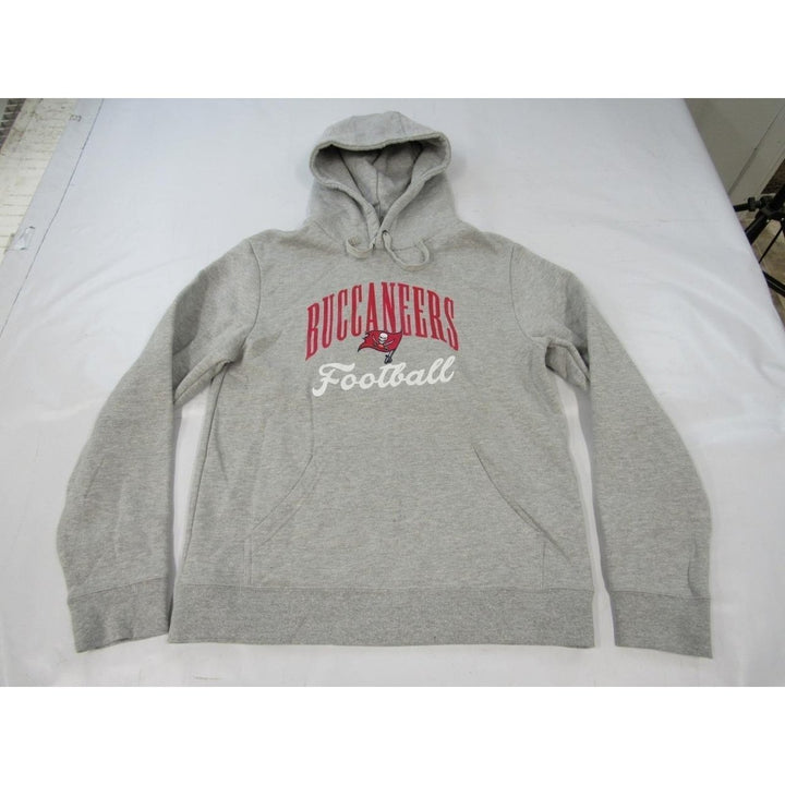 Tampa Bay Buccaneers Mens Size M Medium Heathered Light Gray Hoodie Image 1