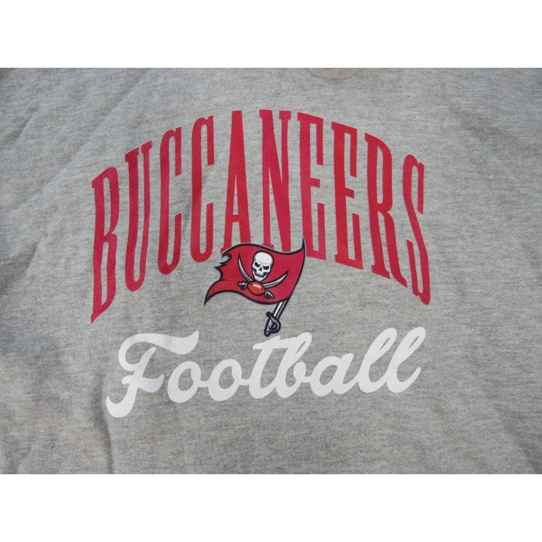 Tampa Bay Buccaneers Mens Size M Medium Heathered Light Gray Hoodie Image 3