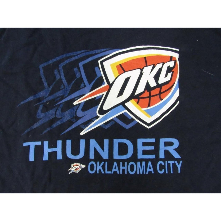 Oklahoma City Thunder Mens Size L Blue Gray Adidas Long Sleeved Shirt Image 3