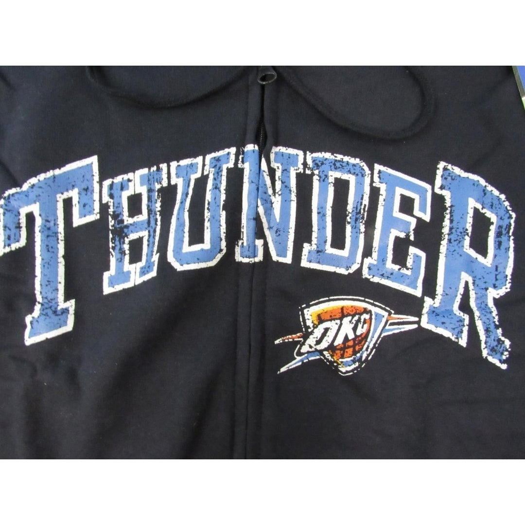 Oklahoma City Thunder Mens Size 5XL 5XLarge Navy Blue Full-Zip Jacket Hoodie Image 3