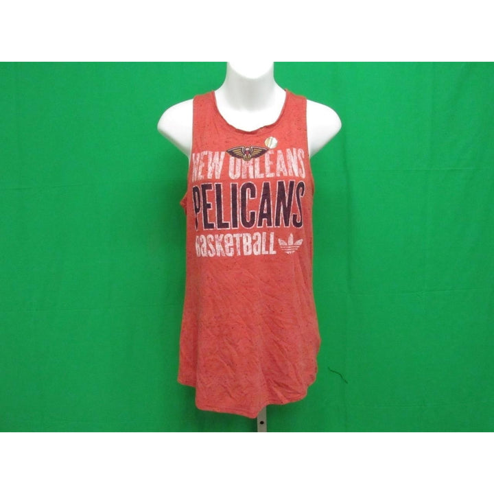 Orleans Pelicans Womens Size S Small Red Majestic Tank Top Shirt Image 3