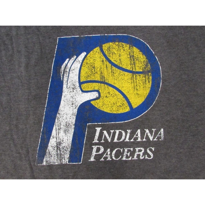 Indiana Pacers Mens Size 3XL-Big Majestic Distressed Gray Shirt Image 4