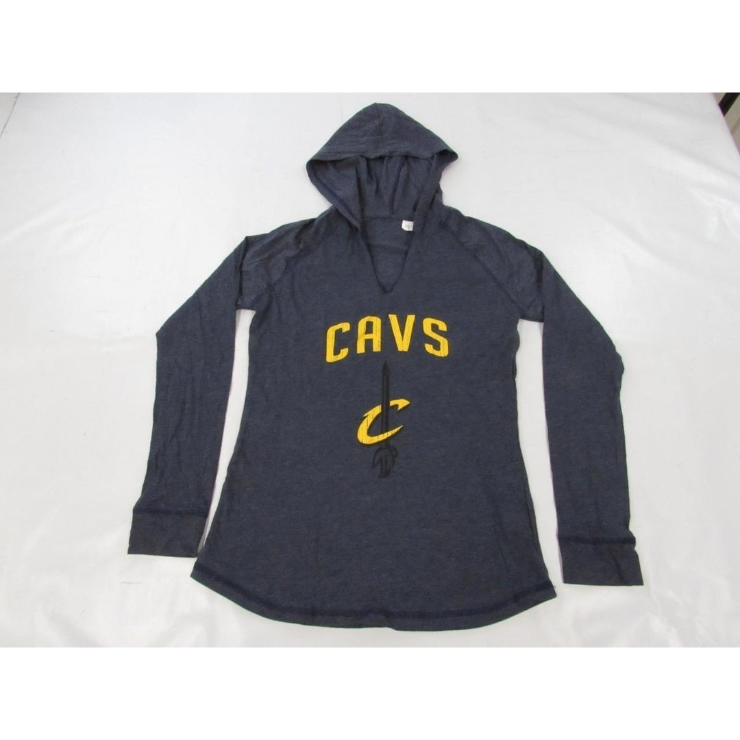 Cleveland Cavaliers "Cavs" Womens Size S Navy Blue Light-Weight Hoodie Image 2