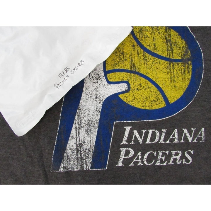 Indiana Pacers Mens Size 3XL-Big Majestic Distressed Gray Shirt Image 6