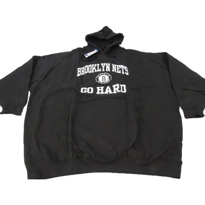 Brooklyn Nets Go Hard Mens Size 6XL Black Majestic Hoodie Image 1