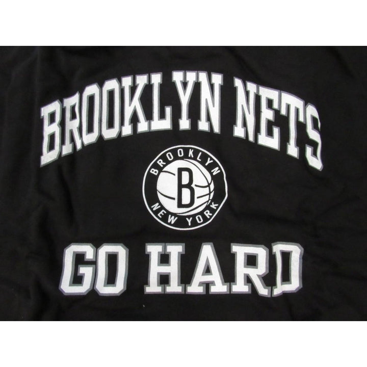 Brooklyn Nets Go Hard Mens Size 6XL Black Majestic Hoodie Image 3