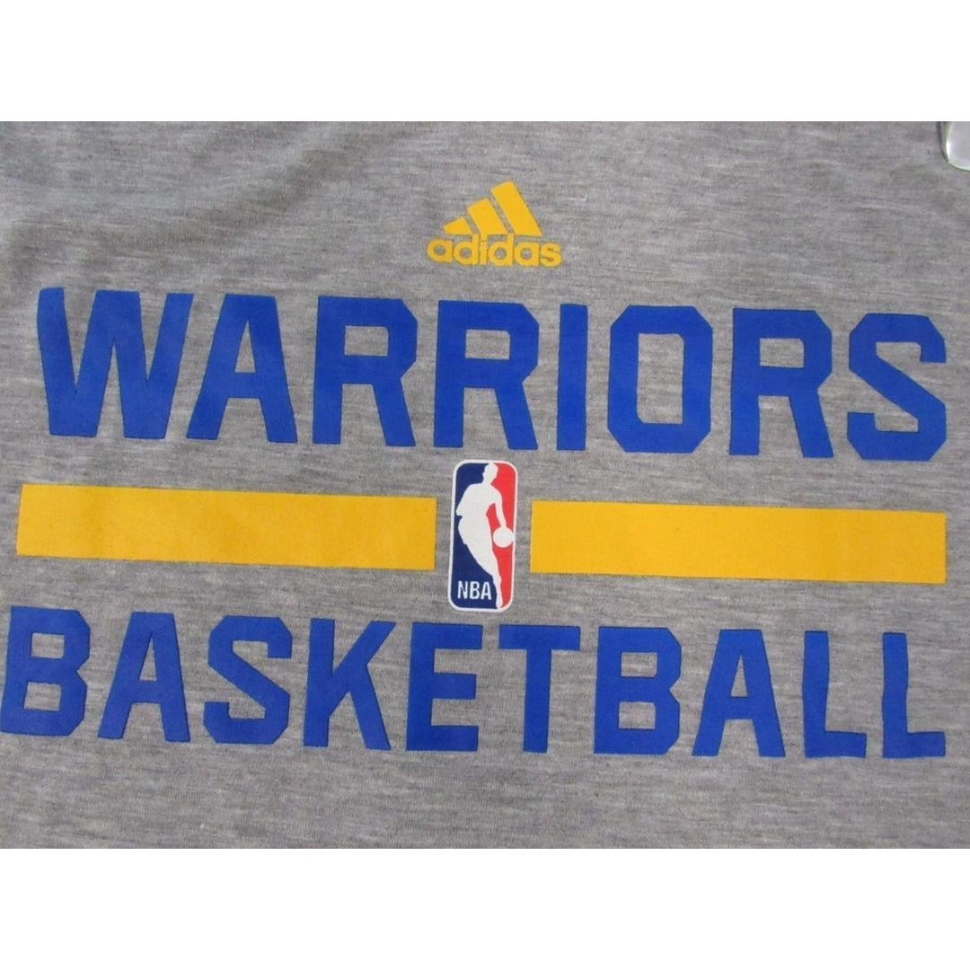 Golden State Warriors Basketball Mens Size 2XL Gray Adidas Climalite Shirt Image 3