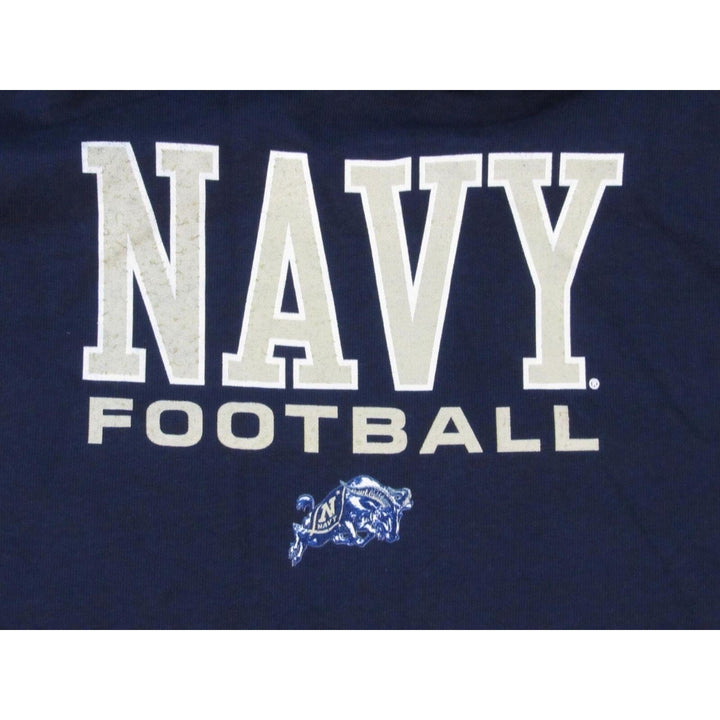 Navy Midshipmen Football Mens Size 3XL 3XLarge Blue Hoodie Image 3