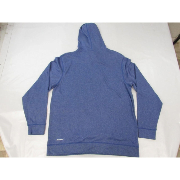 York Knicks Mens Size L Large Climawarm Heather Blue Adidas Hoodie 65 Image 2