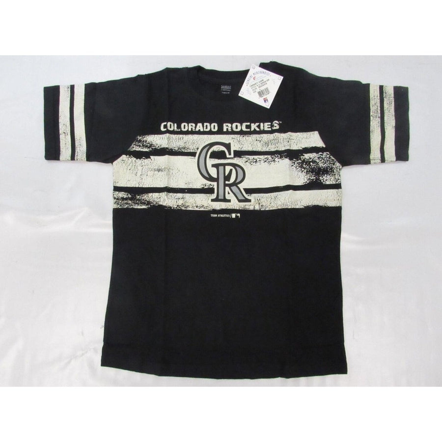 Colorado Rockies Youth Size L Large (14-16) Black Shirt Image 1