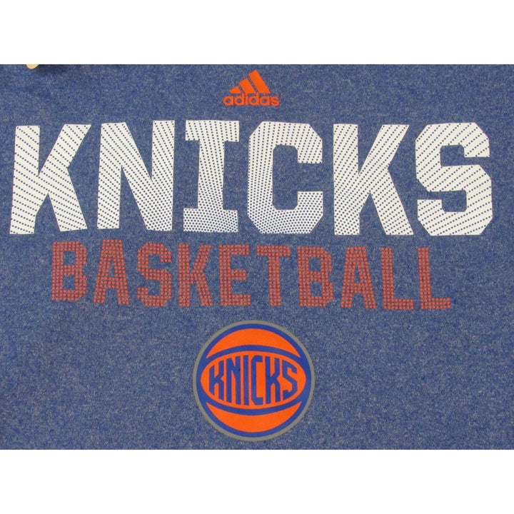 York Knicks Mens Size L Large Climawarm Heather Blue Adidas Hoodie 65 Image 3