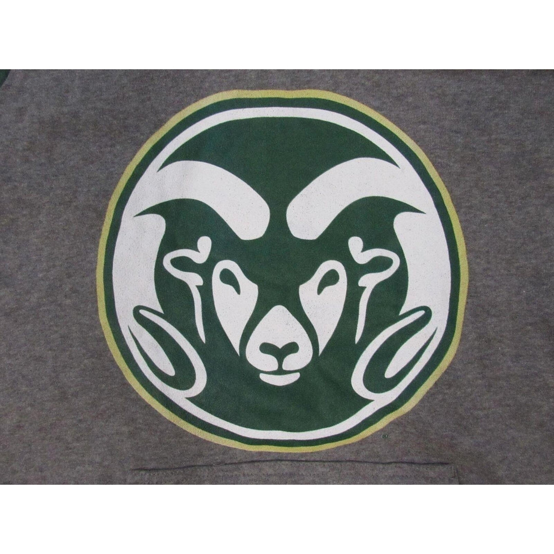 Colorado State Rams Mens Size M Medium Gray/Green Hoodie Image 3