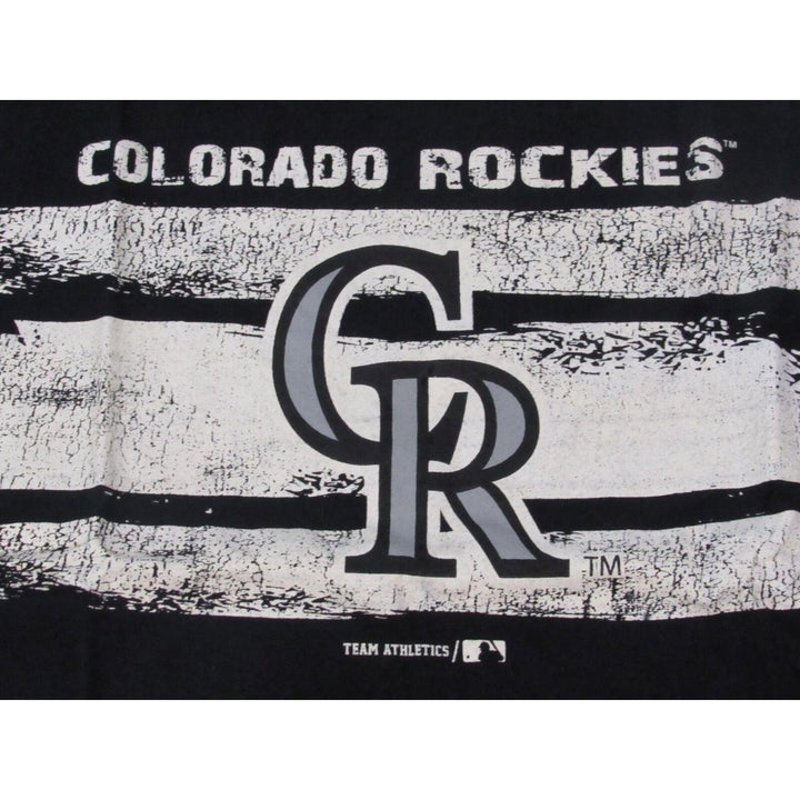 Colorado Rockies Youth Size L Large (14-16) Black Shirt Image 3