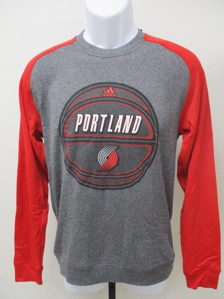 Portland Trail Blazers Mens Adult Size S Small Long Sleeve Adidas Shirt 80 Image 1