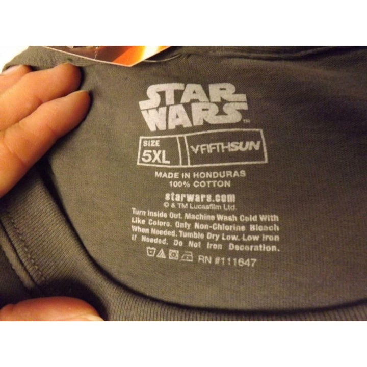 Star Wars Luke Shooting Adult Mens Size 5XL 5XLarge Gray Shirt Image 6