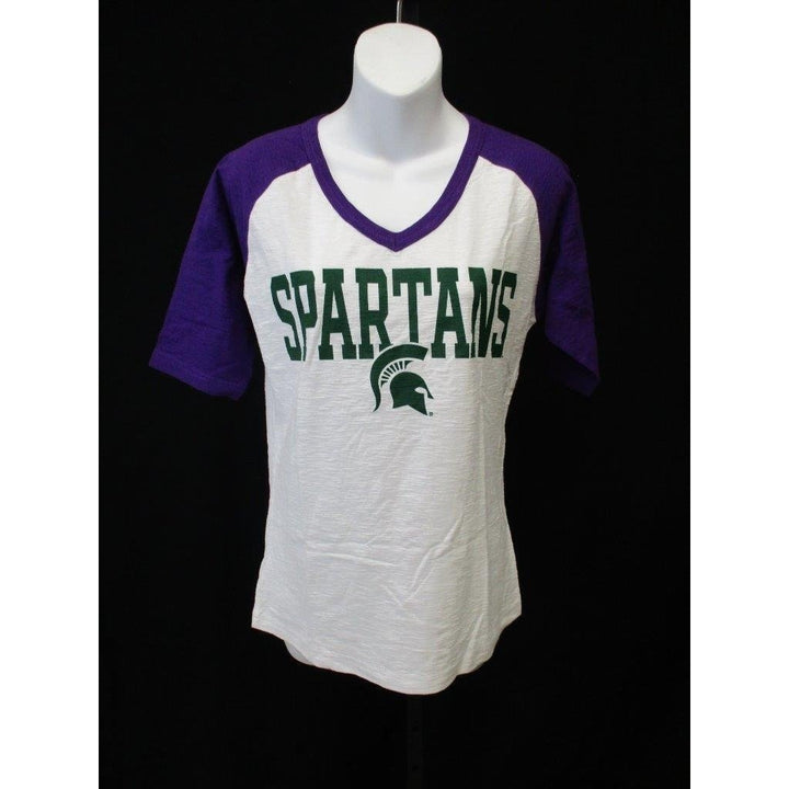 Michigan State Spartans Womens Size M Medium White Shirt Image 1