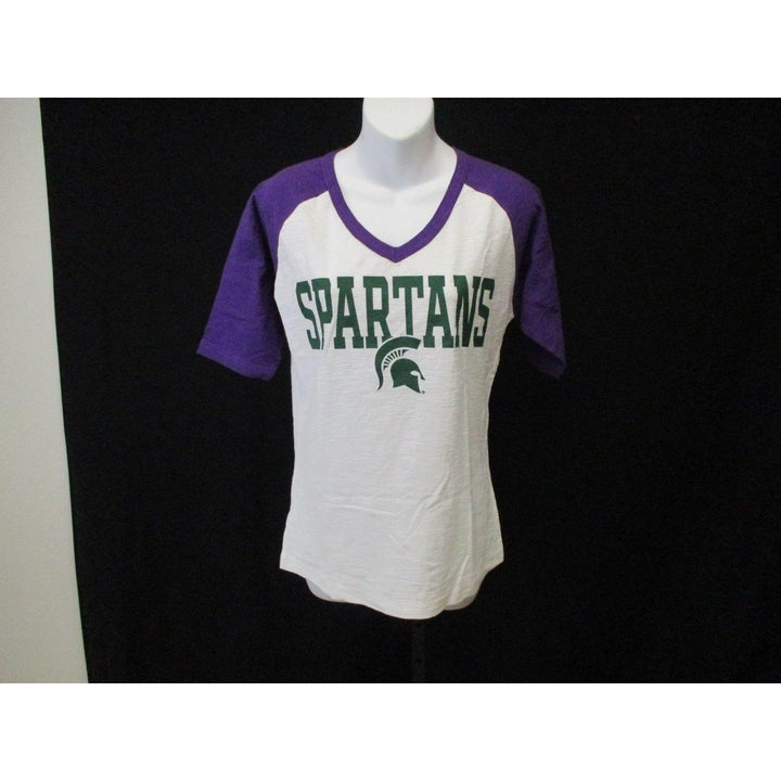 Michigan State Spartans Womens Size M Medium White Shirt Image 2