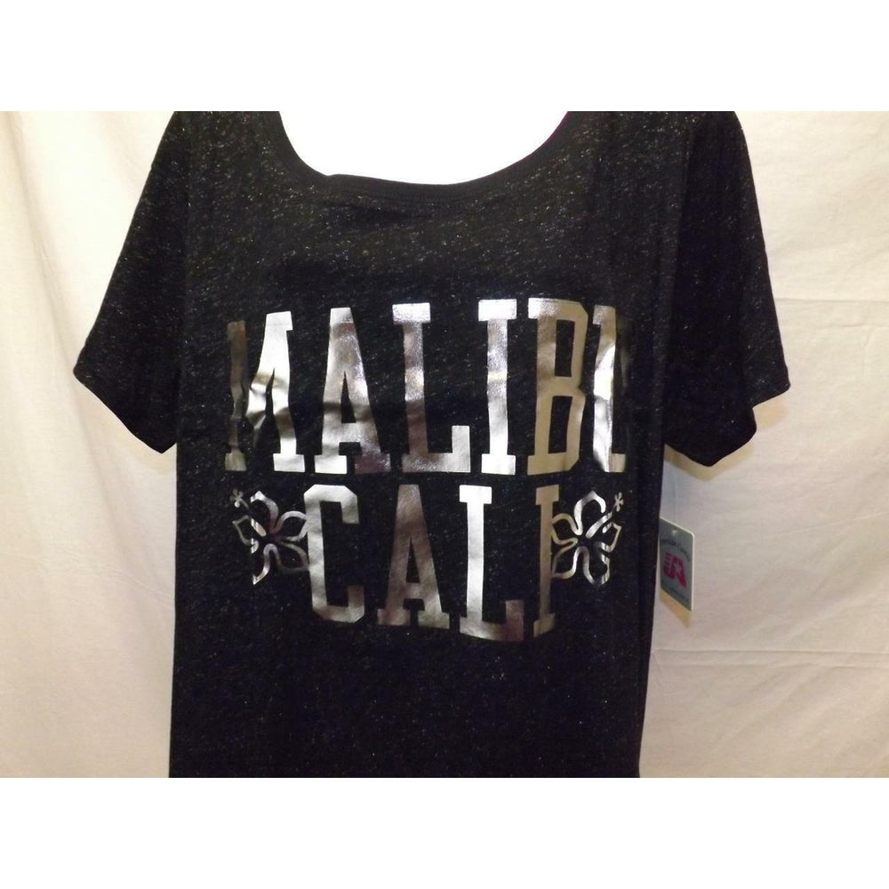 Malibu California Womens Size 18/20 Black Shirt Image 2