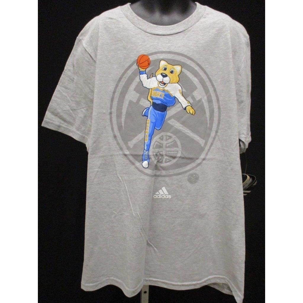 Denver Nuggets Youth Size L Large 14/16 Gray Adidas Shirt MSRP 20 Image 1