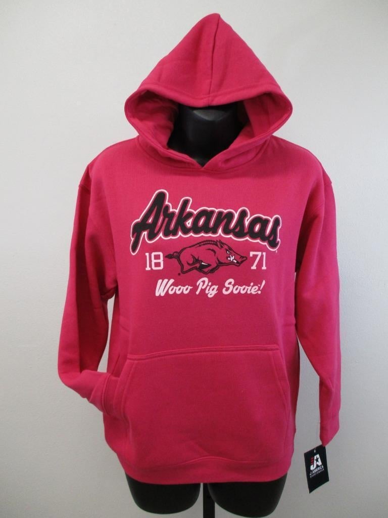 Arkansas Razorbacks Youth Girls Size M Medium (10/12) Pink Hoodie Image 1