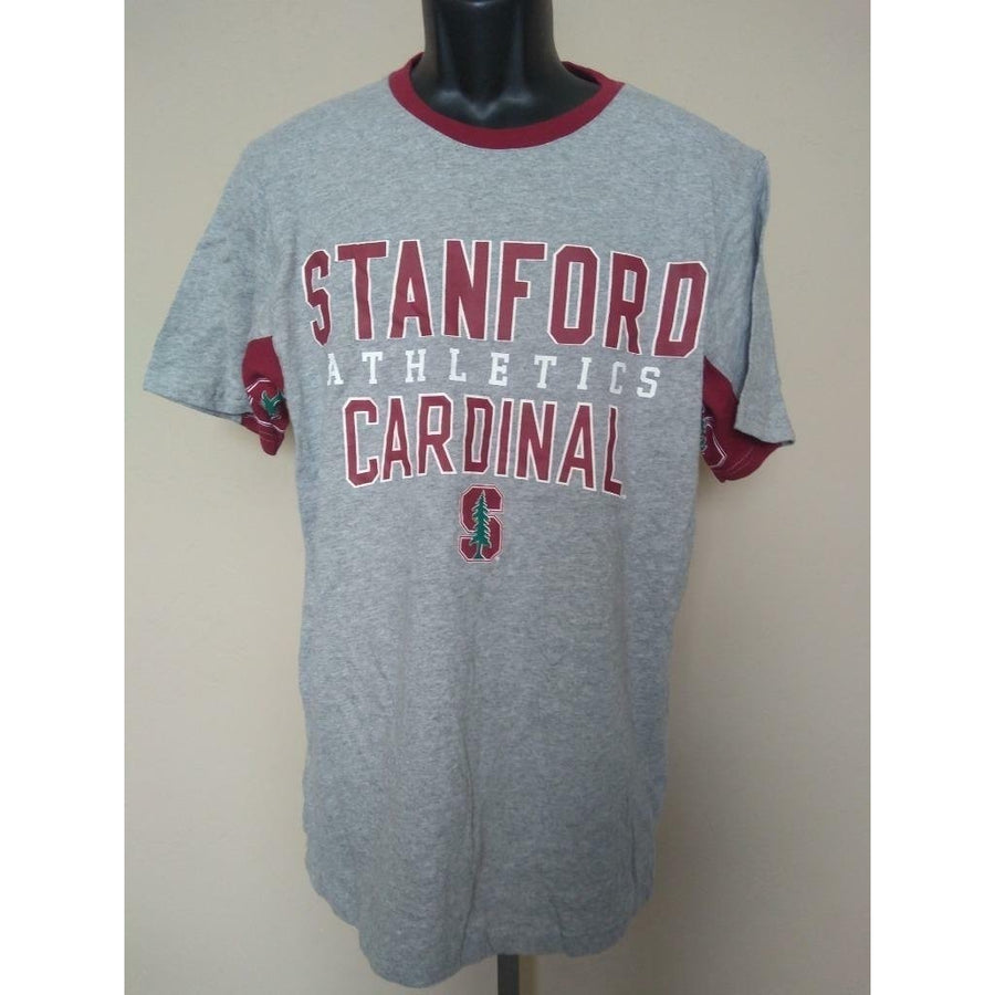 -Minor Flaws Stanford Cardinal Mens Size M Medium Gray Hands High Shirt Image 1