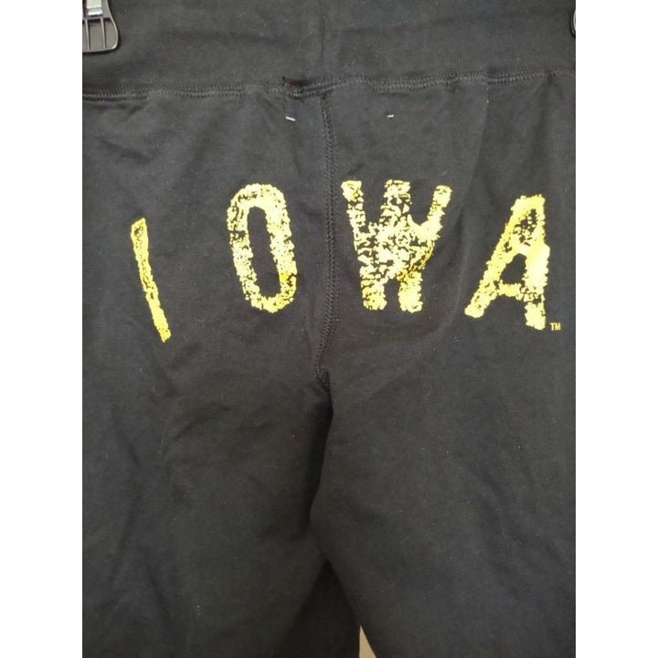 Iowa Hawkeyes Womens Sizes S Small Black E5 Cropped Sweatpants Image 4