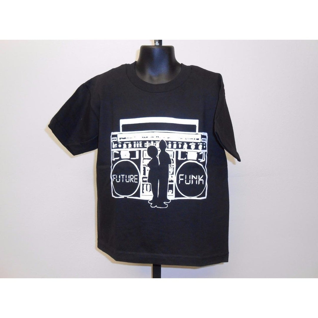 FUTURE FUNK BOOM BOX GRAPHIC TEE KIDS MEDIUM M SIZE 5-6 T-SHIRT by 707 67GV Image 1