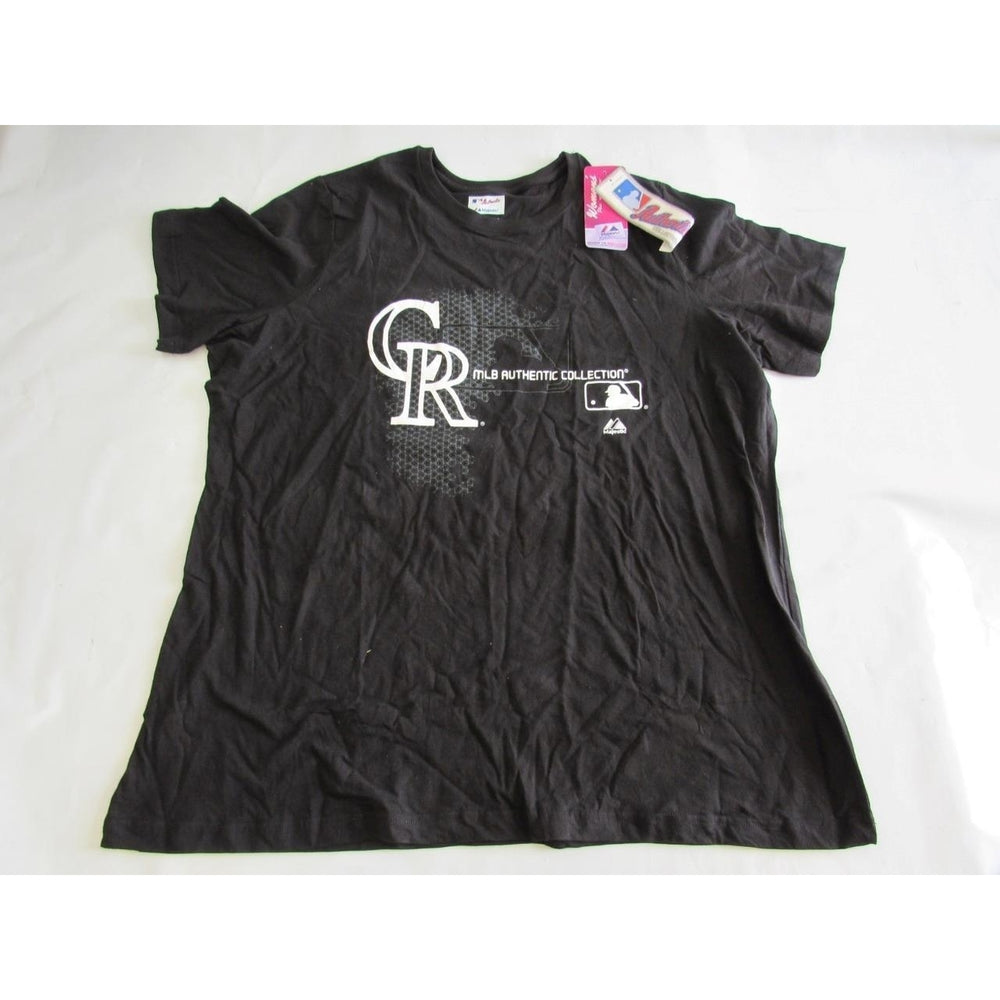 Colorado Rockies Womens Plus Size 1X Black Majestic Shirt Image 2