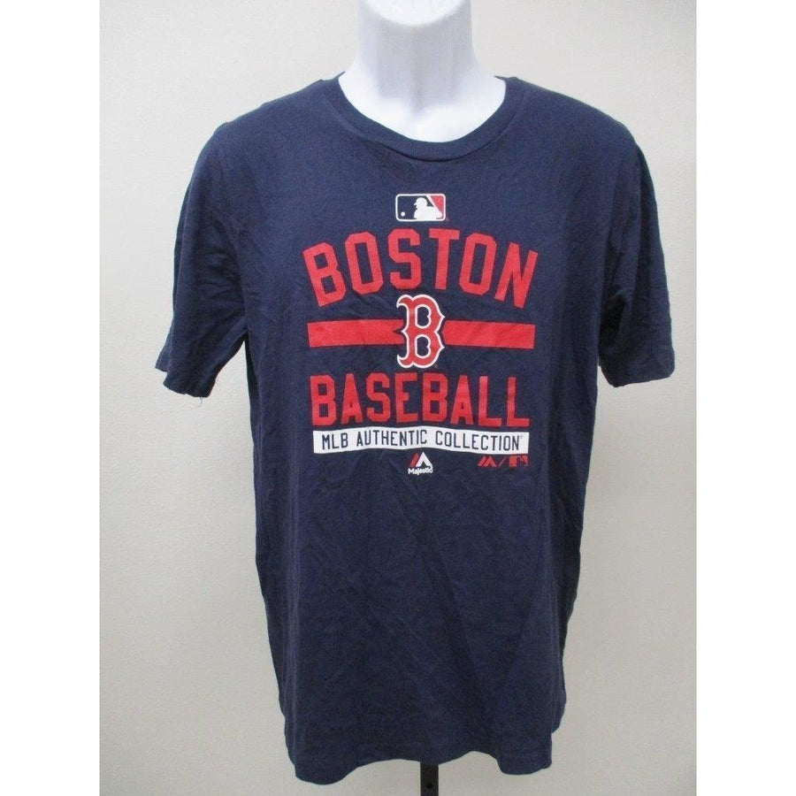 Boston Red Sox Mens Size S Small Blue Majestic Shirt Image 1