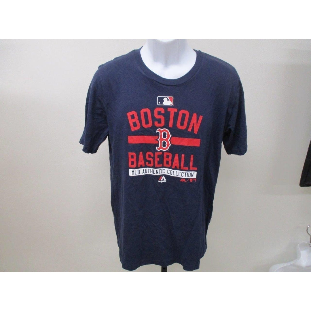 Boston Red Sox Mens Size S Small Blue Majestic Shirt Image 2