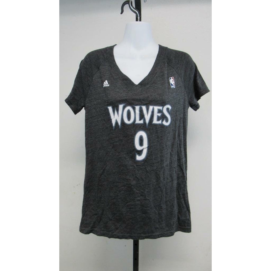 Minnesota Timberwolves 9 Ricky Rubio Womens Size L Large Adiadas Shirt Image 1