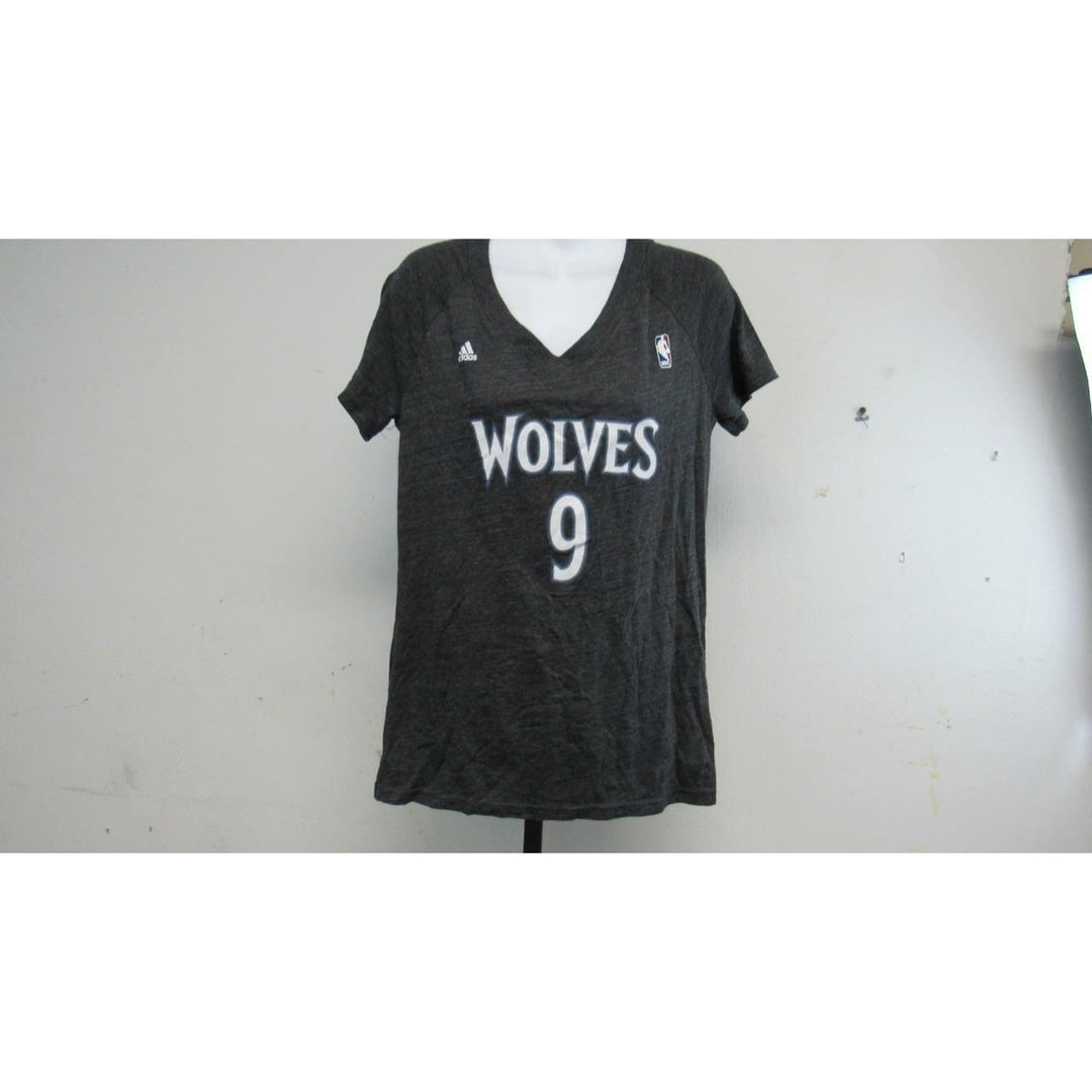 Minnesota Timberwolves 9 Ricky Rubio Womens Size L Large Adiadas Shirt Image 2