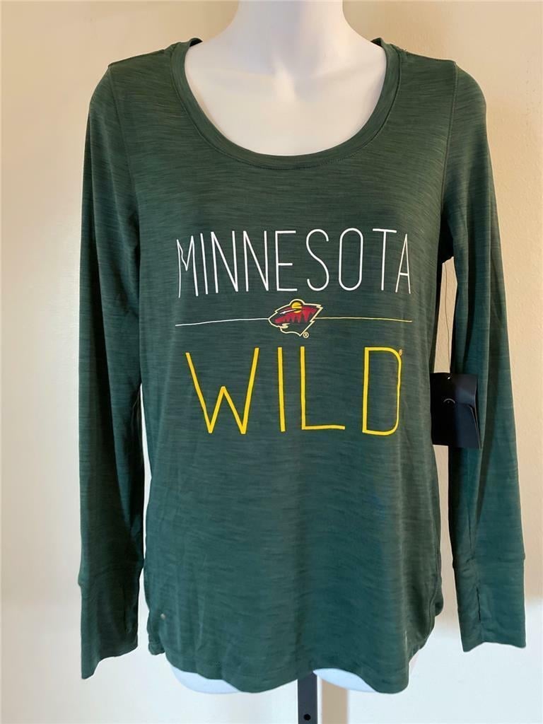 Minnesota Wild Womens Size S Small Green Long Sleeve Shirt Image 1