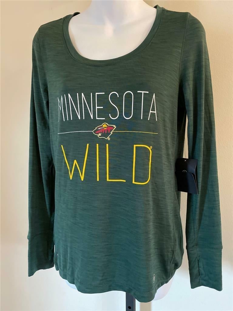 Minnesota Wild Womens Size S Small Green Long Sleeve Shirt Image 2